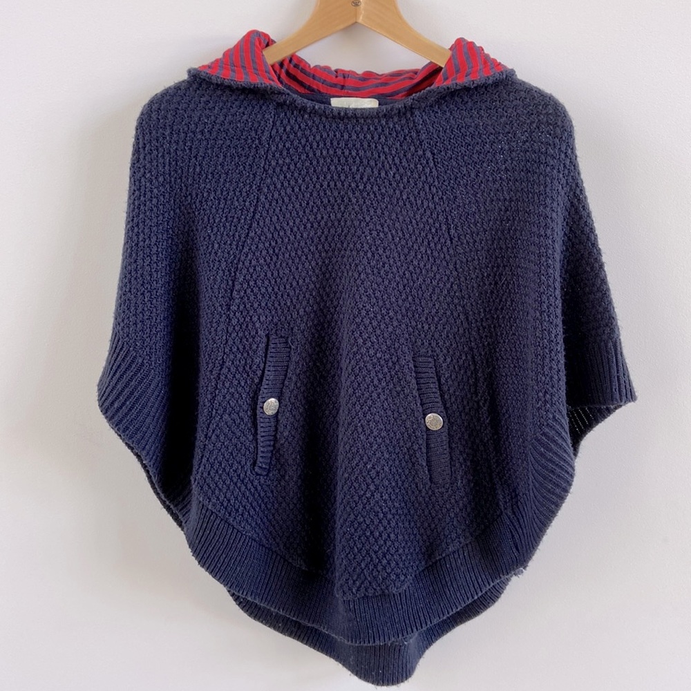 Promod Knit Poncho with Hood